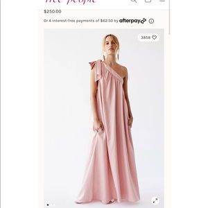 Free people one shoulder maxi soa dress- large